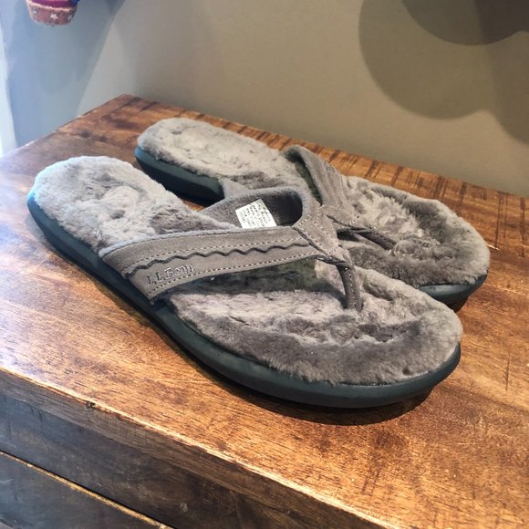 LL Bean Sherpa Flip Flops - Picture 3 of 10